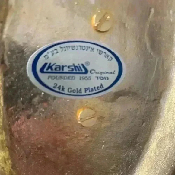 Vintage 24k Gold Plated Hai Chai Dual Pen holder. - Picture 5 of 5